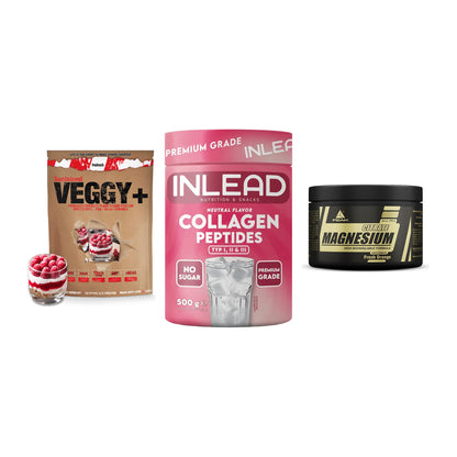 Pflanzliches Set: Sinob VEGGY + INLEAD Collagen + Peak Magnesium – alle enthaltenen Artikel