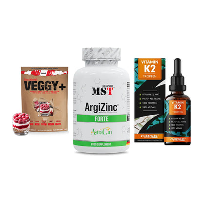 Pflanzliches Set: Sinob VEGGY + MST ArgiZinc + ProFuel Vitamin – alle enthaltenen Artikel