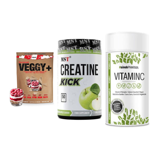 Pflanzliches Set: Sinob VEGGY + MST Creatine + Sinob Vitamin C – alle enthaltenen Artikel
