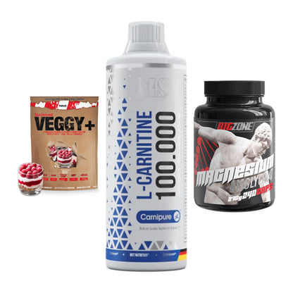Pflanzliches Set: Sinob VEGGY + MST L-Carnitine + Big Zone – alle enthaltenen Artikel