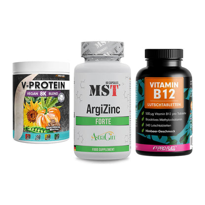 Pflanzliches Set: ProFuel V-Prote + MST ArgiZinc + ProFuel Vitamin – alle enthaltenen Artikel