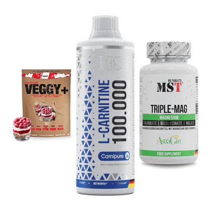 Pflanzliches Set: Sinob VEGGY + MST L-Carnitine + MST Tripple Mag – alle enthaltenen Artikel