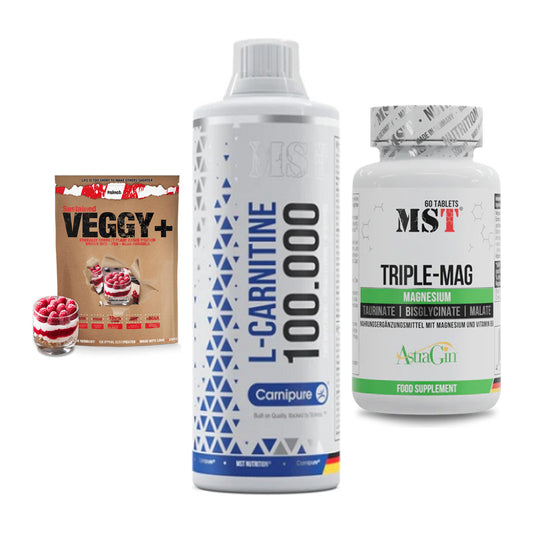 Pflanzliches Set: Sinob VEGGY + MST L-Carnitine + MST Tripple Mag – alle enthaltenen Artikel