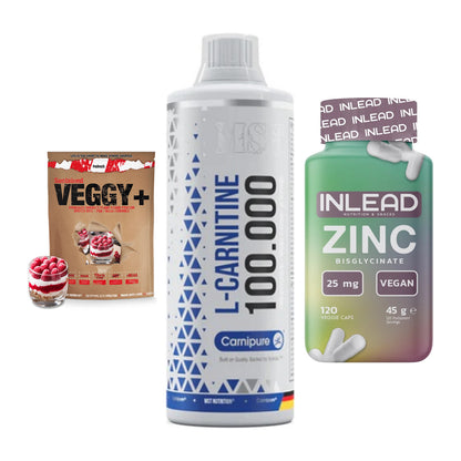Pflanzliches Set: Sinob VEGGY + MST L-Carnitine + INLEAD Zink – alle enthaltenen Artikel