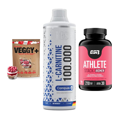 Pflanzliches Set: Sinob VEGGY + MST L-Carnitine + ESN Athlete – alle enthaltenen Artikel