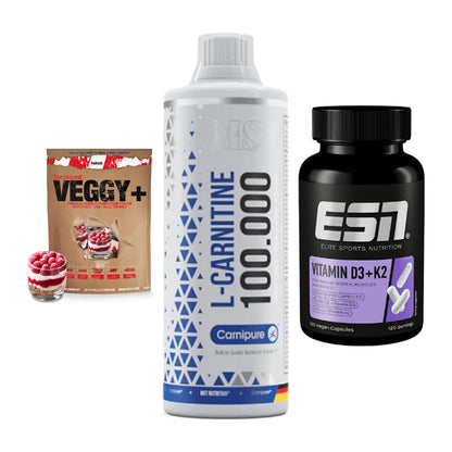 Pflanzliches Set: Sinob VEGGY + MST L-Carnitine + ESN Vitamin D3 – alle enthaltenen Artikel