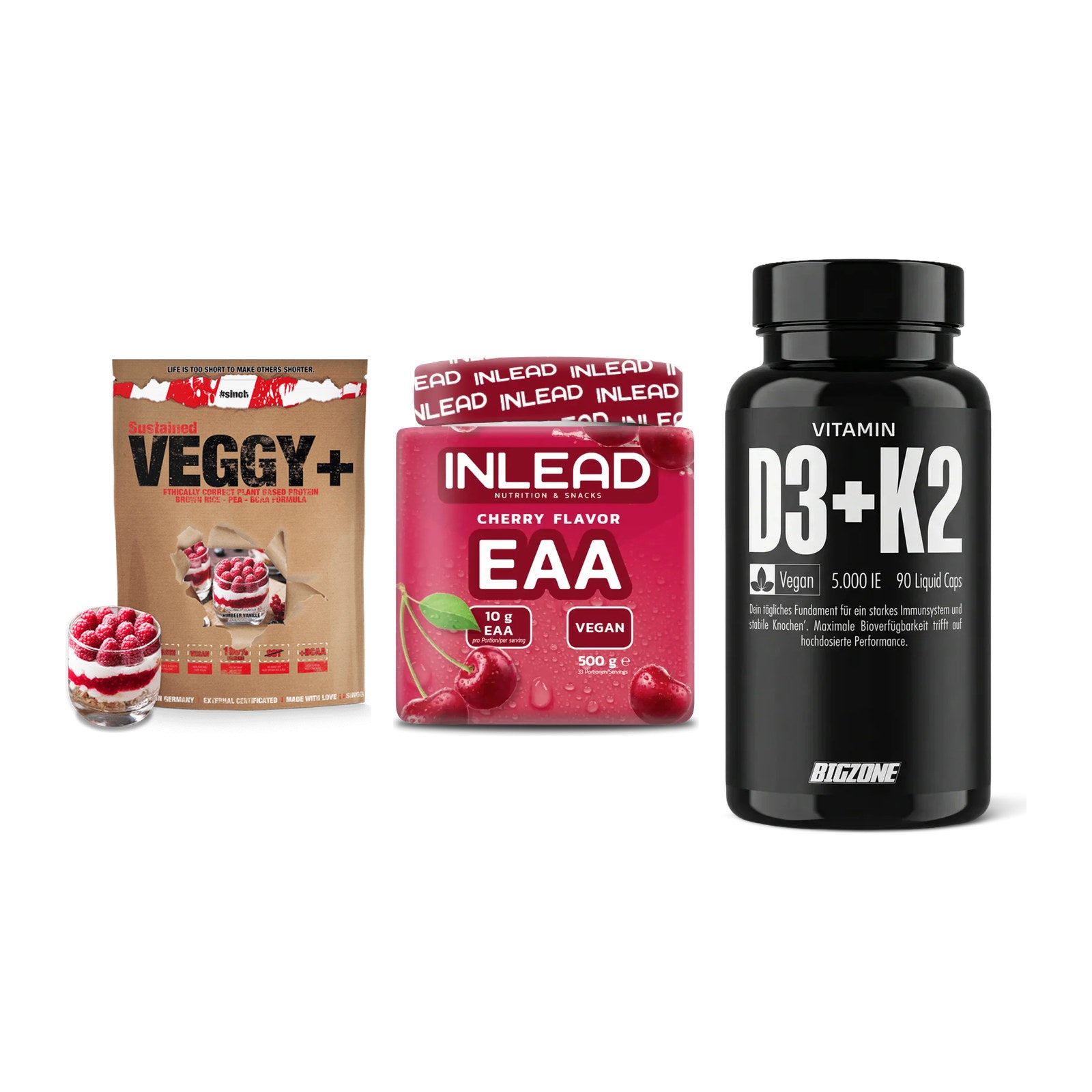 Pflanzliches Set: Sinob VEGGY + INLEAD EAA + Big Zone – alle enthaltenen Artikel