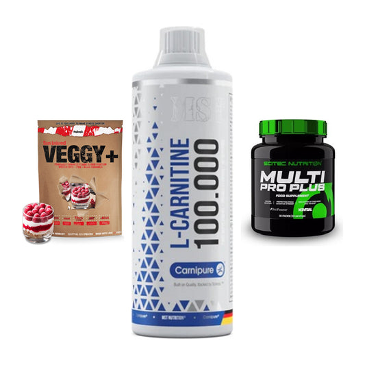 Pflanzliches Set: Sinob VEGGY + MST L-Carnitine + Scitec Multi – alle enthaltenen Artikel