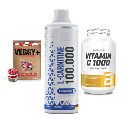 Pflanzliches Set: Sinob VEGGY + MST L-Carnitine + BioTech Vitamin – alle enthaltenen Artikel