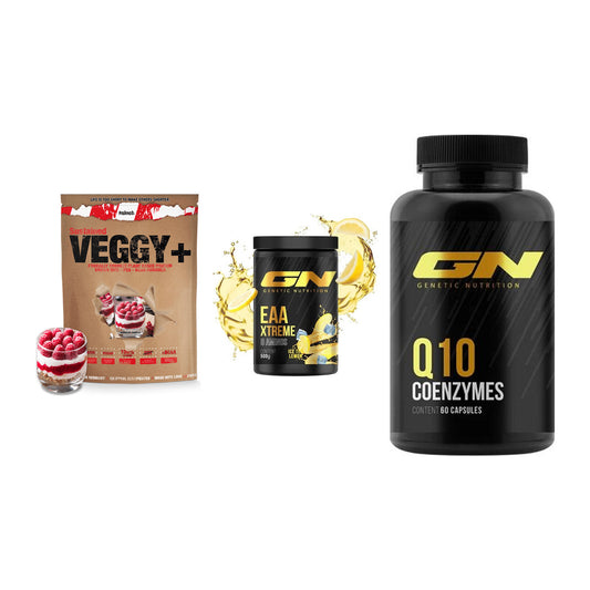 Pflanzliches Set: Sinob VEGGY + GN EAA Xtreme + GN Q10 Health – alle enthaltenen Artikel