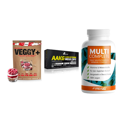Pflanzliches Set: Sinob VEGGY + Olimp AAKG + ProFuel MULTI – alle enthaltenen Artikel