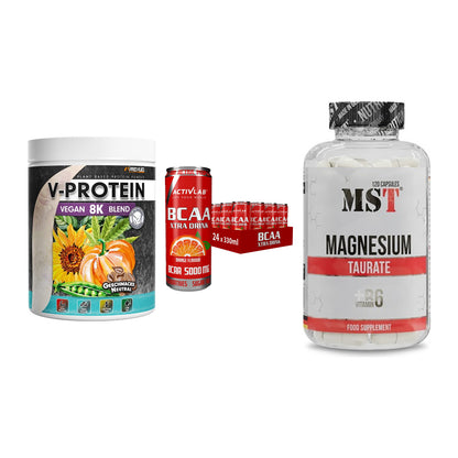 Pflanzliches Set: ProFuel V-Prote + Activlab BCAA + MST Magnesium – alle enthaltenen Artikel