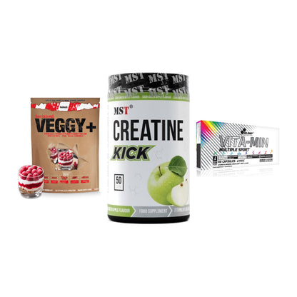 Pflanzliches Set: Sinob VEGGY + MST Creatine + Olimp Vita-Min – alle enthaltenen Artikel