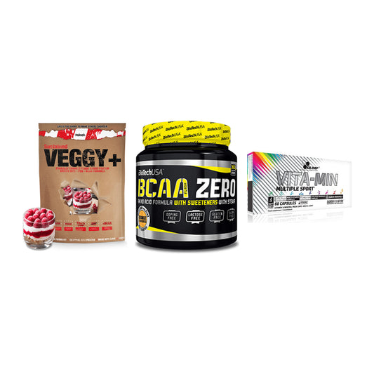Pflanzliches Set: Sinob VEGGY + BioTech BCAA + Olimp Vita-Min – alle enthaltenen Artikel