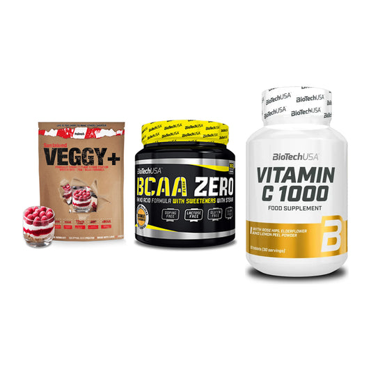 Pflanzliches Set: Sinob VEGGY + BioTech BCAA + BioTech Vitamin – alle enthaltenen Artikel