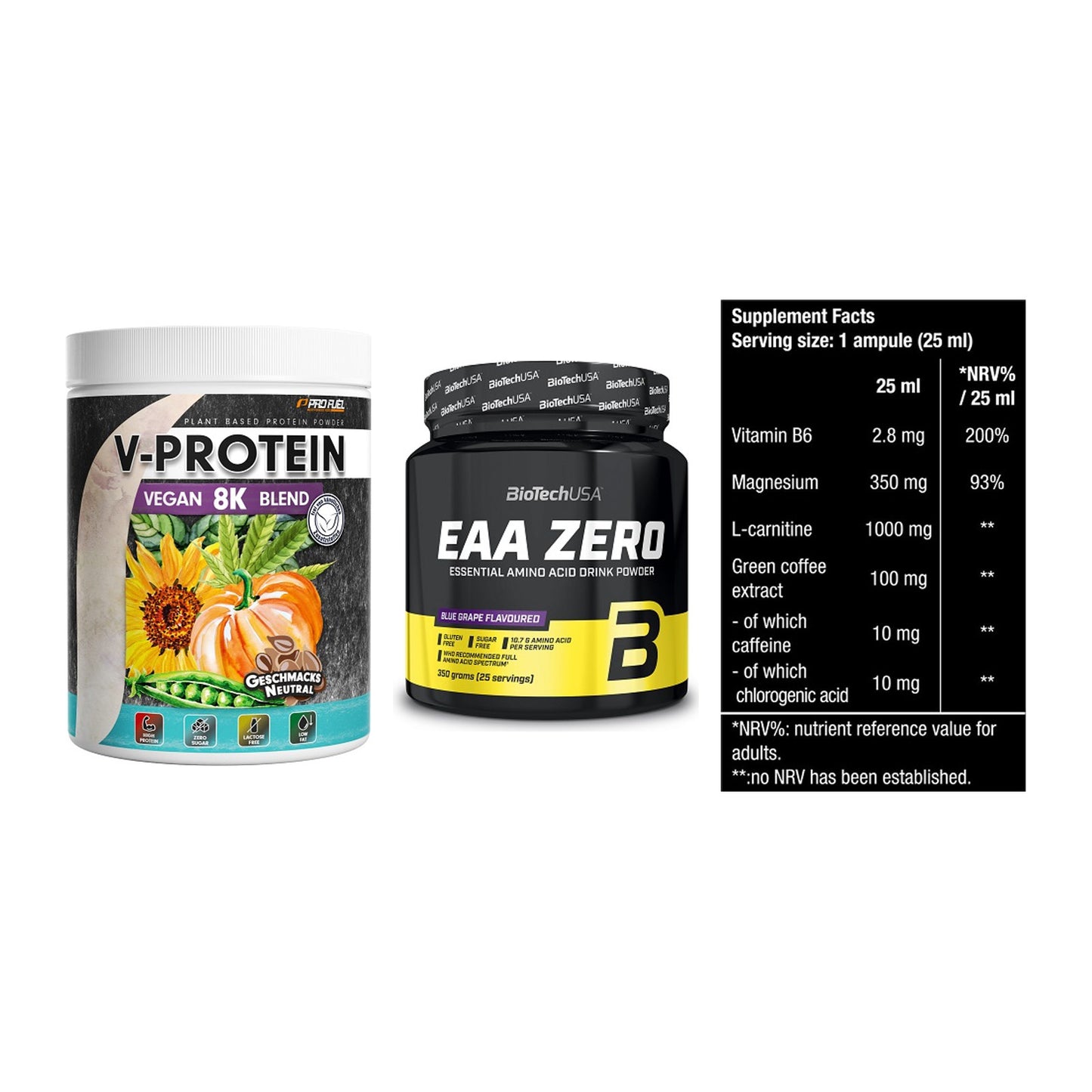 Pflanzliches Set: ProFuel V-Prote + BioTech EAA + BioTech Magna – alle enthaltenen Artikel