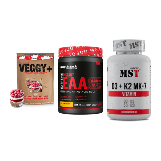 Pflanzliches Set: Sinob VEGGY + Body Attack + MST Vitamin D3 – alle enthaltenen Artikel