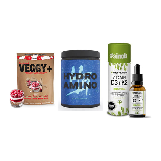 Pflanzliches Set: Sinob VEGGY + Nanosupps Hydro + Sinob Vitamin – alle enthaltenen Artikel
