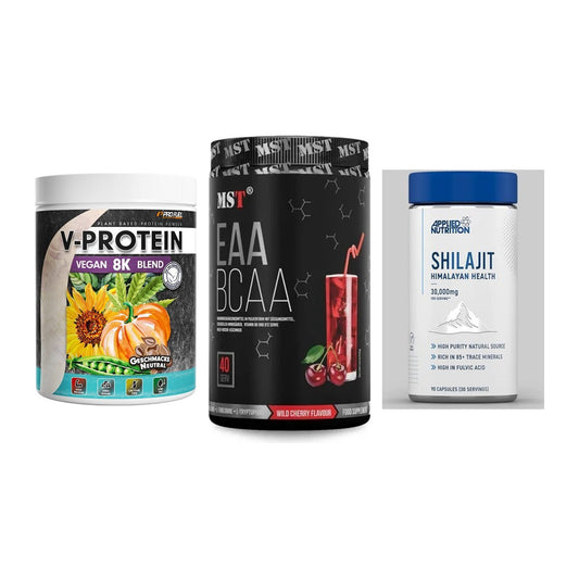 Pflanzliches Set: ProFuel V-Prote + MST EAA & BCAA + Applied Nutriti – alle enthaltenen Artikel