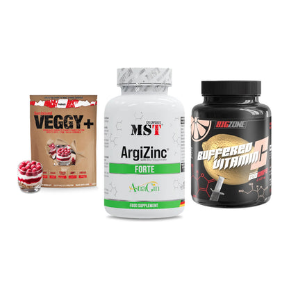 Pflanzliches Set: Sinob VEGGY + MST ArgiZinc + Big Zone – alle enthaltenen Artikel