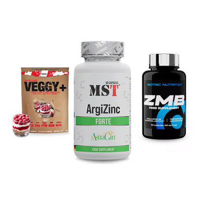 Pflanzliches Set: Sinob VEGGY + MST ArgiZinc + Scitec ZMB – alle enthaltenen Artikel