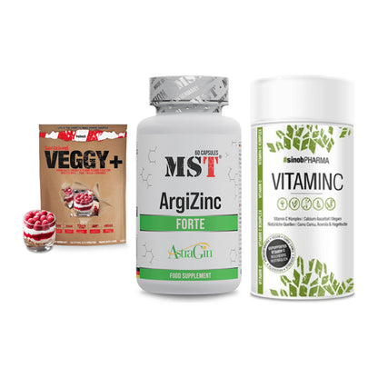 Pflanzliches Set: Sinob VEGGY + MST ArgiZinc + Sinob Vitamin C – alle enthaltenen Artikel