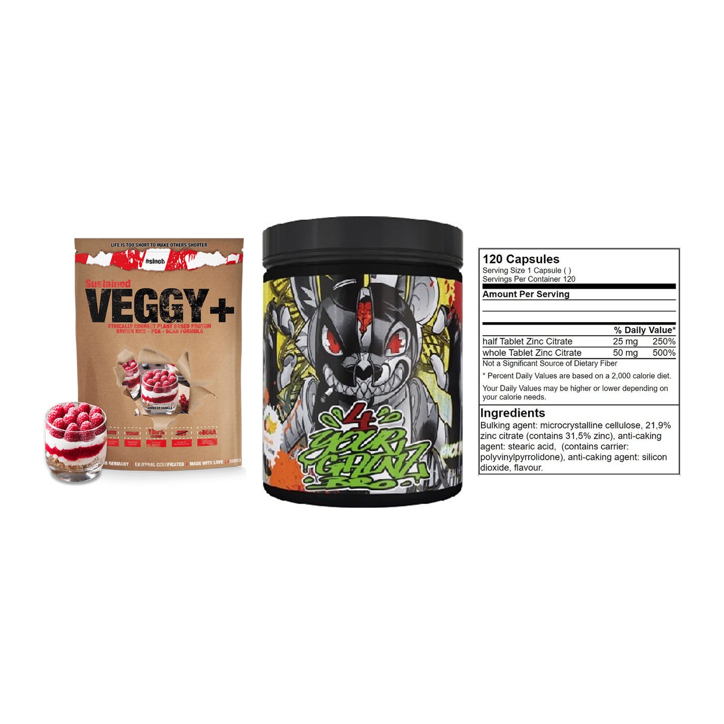 Pflanzliches Set: Sinob VEGGY + BPS-Pharma + GN Zinc Citrate – alle enthaltenen Artikel