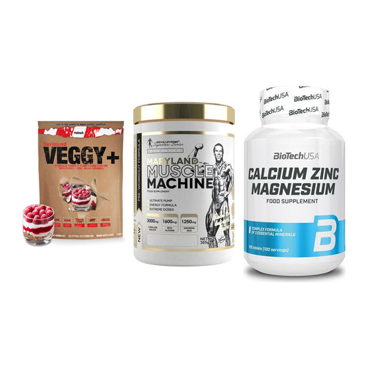 Pflanzliches Set: Sinob VEGGY + Kevin Levrone + BioTech Calcium – alle enthaltenen Artikel