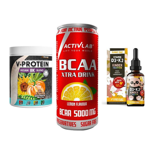 Pflanzliches Set: ProFuel V-Prote + Activlab BCAA + ProFuel VITAMIN – alle enthaltenen Artikel