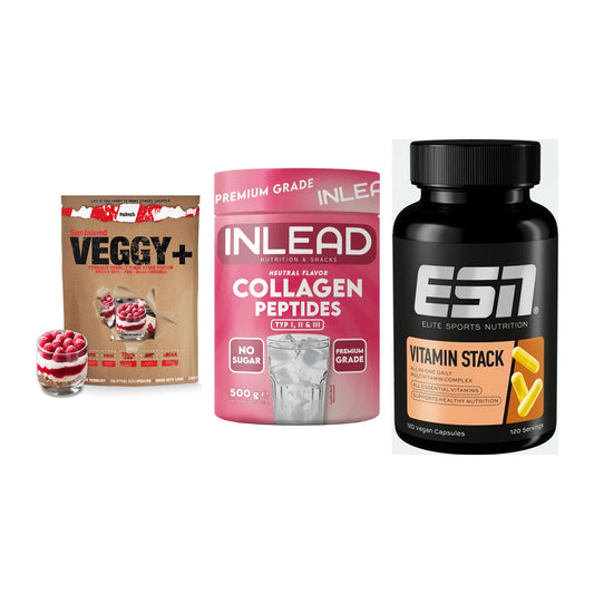 Pflanzliches Set: Sinob VEGGY + INLEAD Collagen + ESN Vitamin – alle enthaltenen Artikel