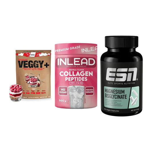 Pflanzliches Set: Sinob VEGGY + INLEAD Collagen + ESN Magnesium – alle enthaltenen Artikel