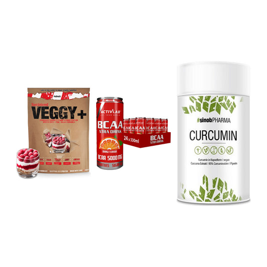 Pflanzliches Set: Sinob VEGGY + Activlab BCAA + Sinob Curcumin – alle enthaltenen Artikel