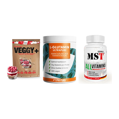 Pflanzliches Set: Sinob VEGGY + ProFuel Glutami + MST All Vitamin – alle enthaltenen Artikel