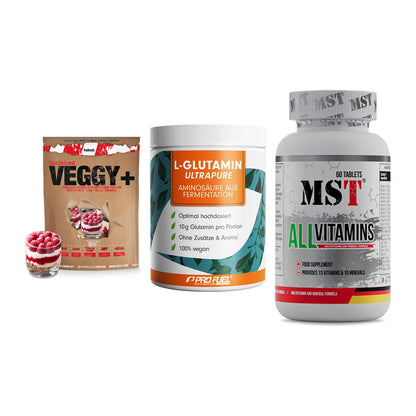 Pflanzliches Set: Sinob VEGGY + ProFuel Glutami + MST All Vitamin – alle enthaltenen Artikel