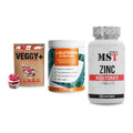 Pflanzliches Set: Sinob VEGGY + ProFuel Glutami + MST Zinc – alle enthaltenen Artikel