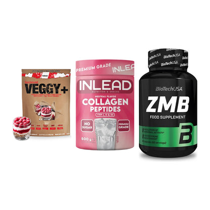 Pflanzliches Set: Sinob VEGGY + INLEAD Collagen + BioTech ZMB – alle enthaltenen Artikel