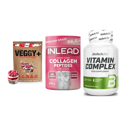 Pflanzliches Set: Sinob VEGGY + INLEAD Collagen + BioTech Vitamin – alle enthaltenen Artikel