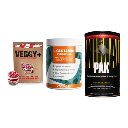 Pflanzliches Set: Sinob VEGGY + ProFuel Glutami + Universal – alle enthaltenen Artikel