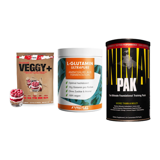 Pflanzliches Set: Sinob VEGGY + ProFuel Glutami + Universal – alle enthaltenen Artikel