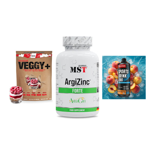 Pflanzliches Set: Sinob VEGGY + MST ArgiZinc + Body Attack – alle enthaltenen Artikel