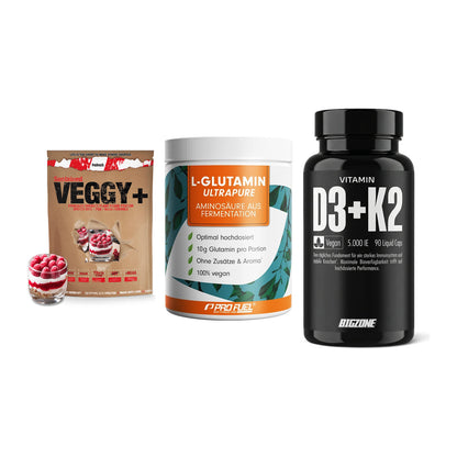 Pflanzliches Set: Sinob VEGGY + ProFuel Glutami + Big Zone – alle enthaltenen Artikel