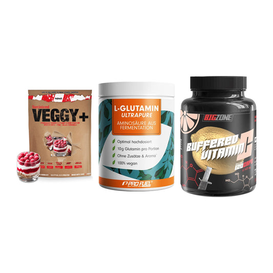 Pflanzliches Set: Sinob VEGGY + ProFuel Glutami + Big Zone – alle enthaltenen Artikel