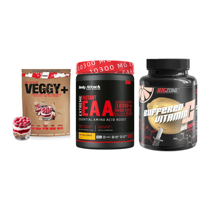 Pflanzliches Set: Sinob VEGGY + Body Attack + Big Zone – alle enthaltenen Artikel