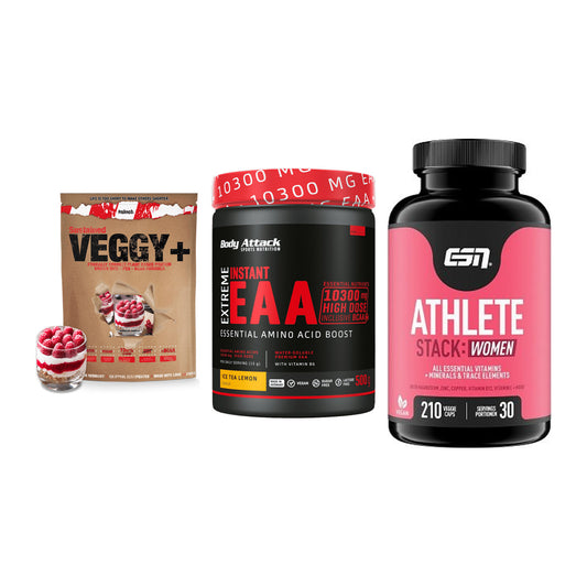 Pflanzliches Set: Sinob VEGGY + Body Attack + ESN Athlete – alle enthaltenen Artikel
