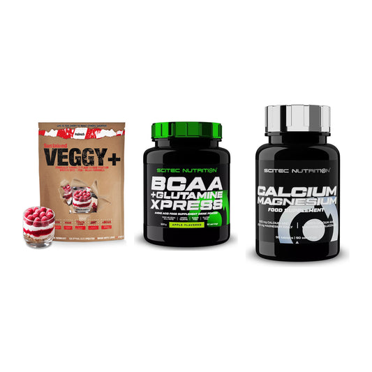 Pflanzliches Set: Sinob VEGGY + Scitec BCAA + Scitec Calcium – alle enthaltenen Artikel