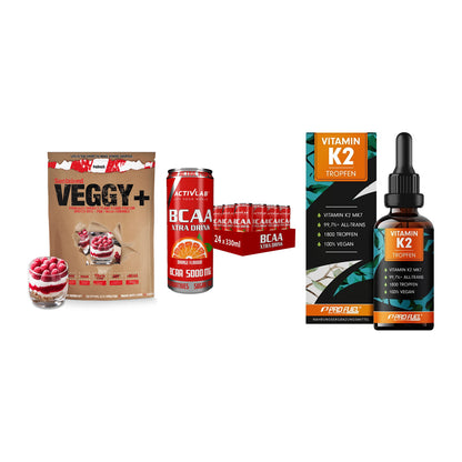 Pflanzliches Set: Sinob VEGGY + Activlab BCAA + ProFuel Vitamin – alle enthaltenen Artikel