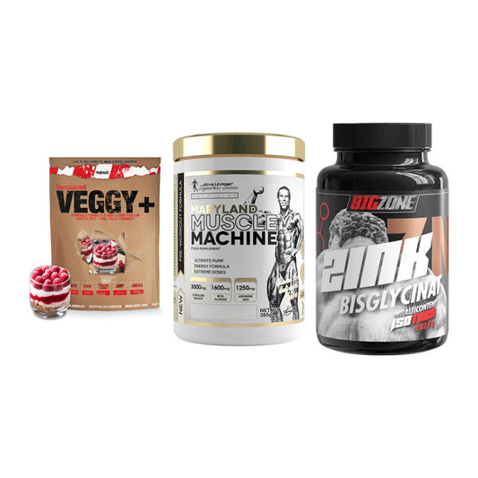 Pflanzliches Set: Sinob VEGGY + Kevin Levrone + Big Zone Zink – alle enthaltenen Artikel