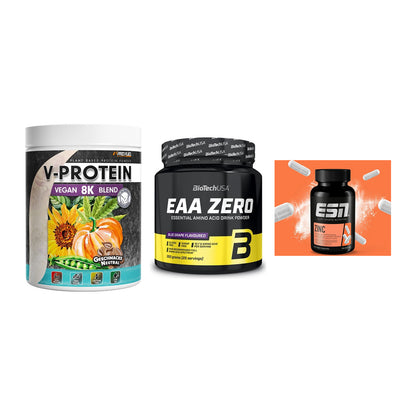 Pflanzliches Set: ProFuel V-Prote + BioTech EAA + ESN Zinc – alle enthaltenen Artikel
