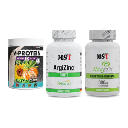 Pflanzliches Set: ProFuel V-Prote + MST ArgiZinc + MST Magnesium – alle enthaltenen Artikel