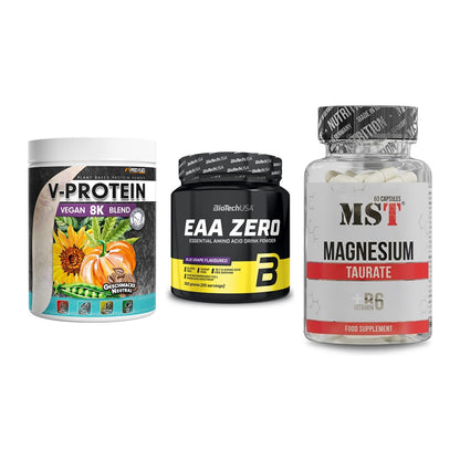 Pflanzliches Set: ProFuel V-Prote + BioTech EAA + MST Magnesium – alle enthaltenen Artikel